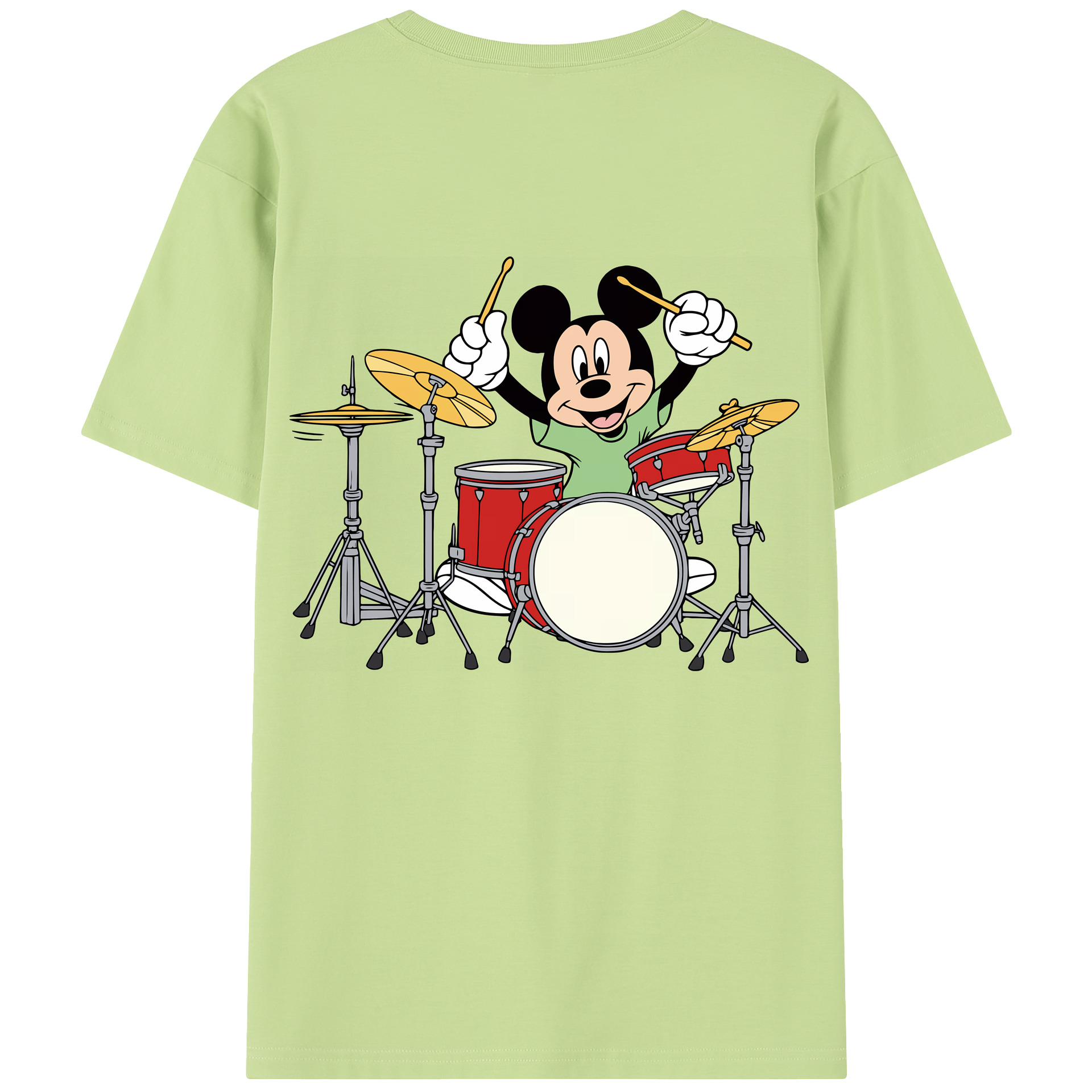 （画像用） ミッキーマウス Mickey Mouse 綿100％半袖Tシャツ（背面プリント）